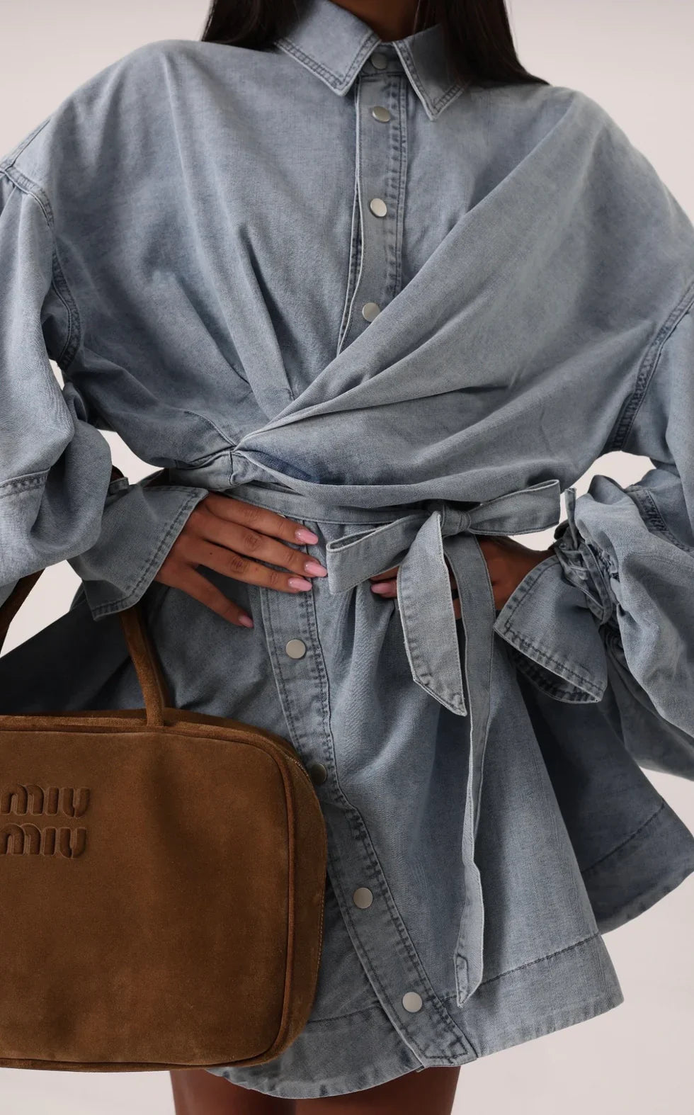 Denim Wrap Dress