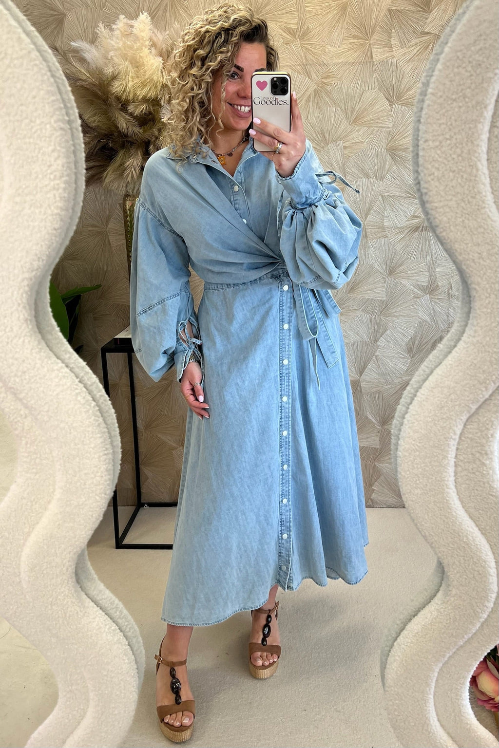 Denim Wrap Dress