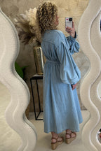 Denim Wrap Dress