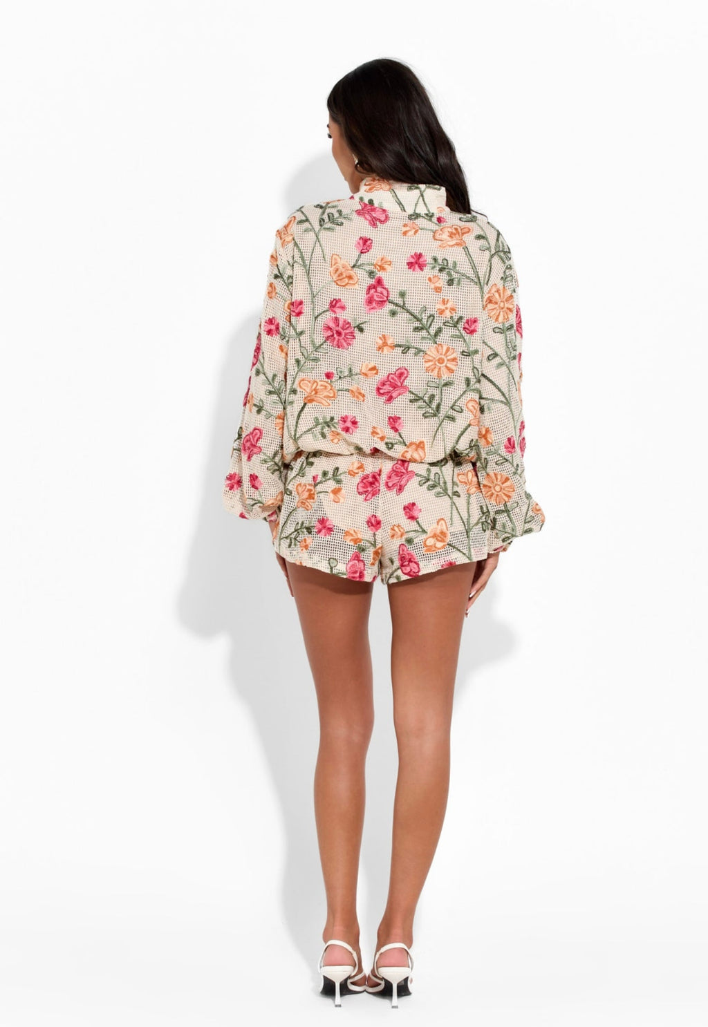 ROME FLORAL CROCHET JACKET