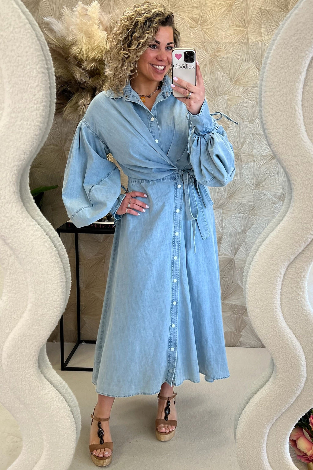 Denim Wrap Dress