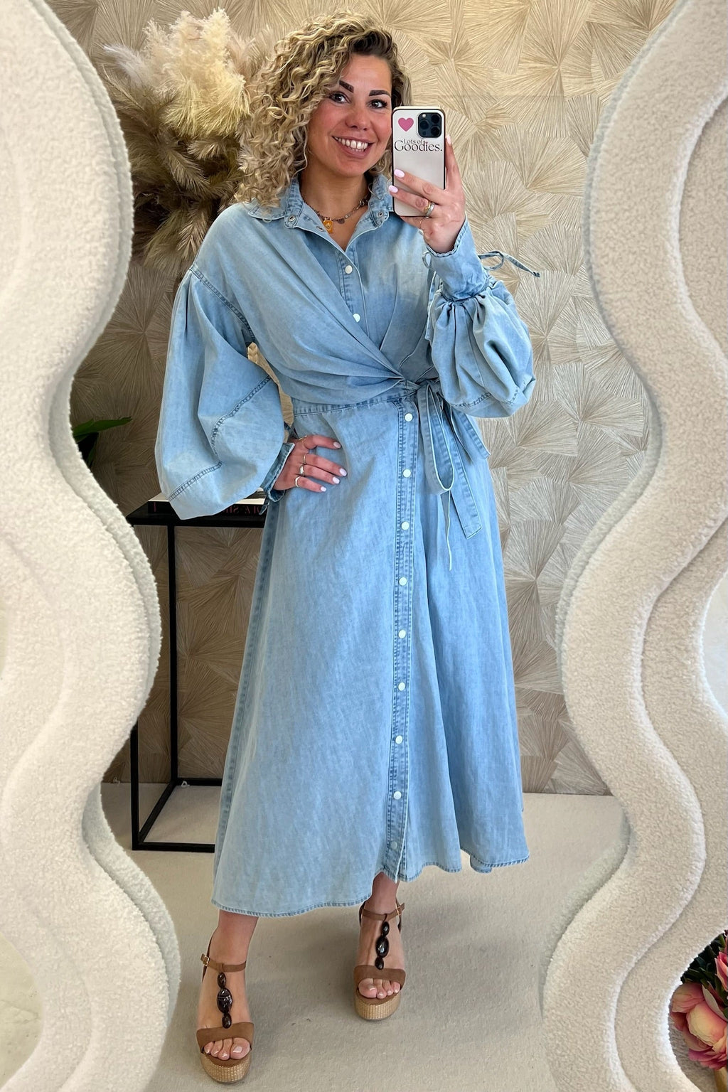 Denim Wrap Dress