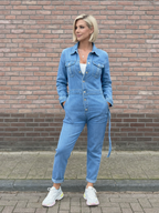 Victoria - Stretch Denim Jumpsuit